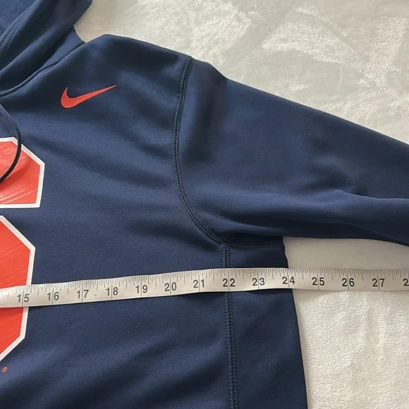 SYRACUSE Orange Navy Nike Therma-Fit NCAA Pullover Hoodie Sweatshirt Large - Picture 6 of 7